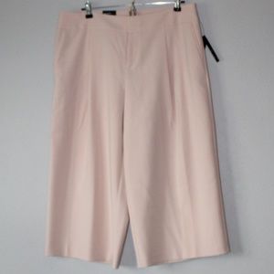 NWT Blush Pink INC Wide Leg Capris Size 14